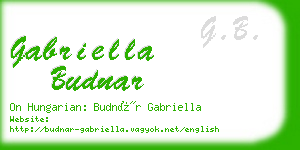 gabriella budnar business card